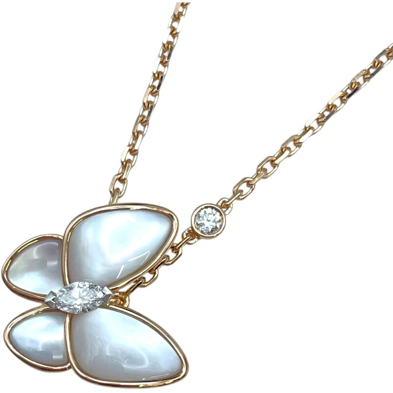 ヴァンクリーフ＆アーペル Van Cleef & Arpels ドゥパピヨンネックレス ピンクゴールド Au750 ジュエリー【中古】
