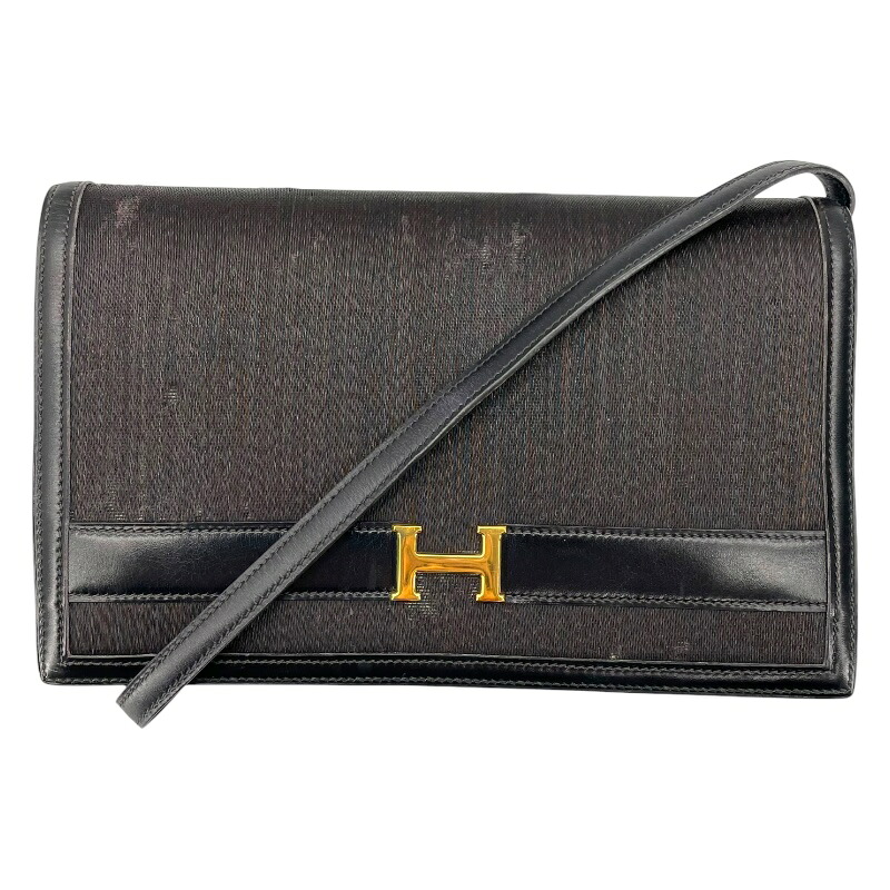 エルメス HERMES アニー 〇H刻 黒いこと GD金具 ホースヘアー レディース ショルダーバッグ【中古】
