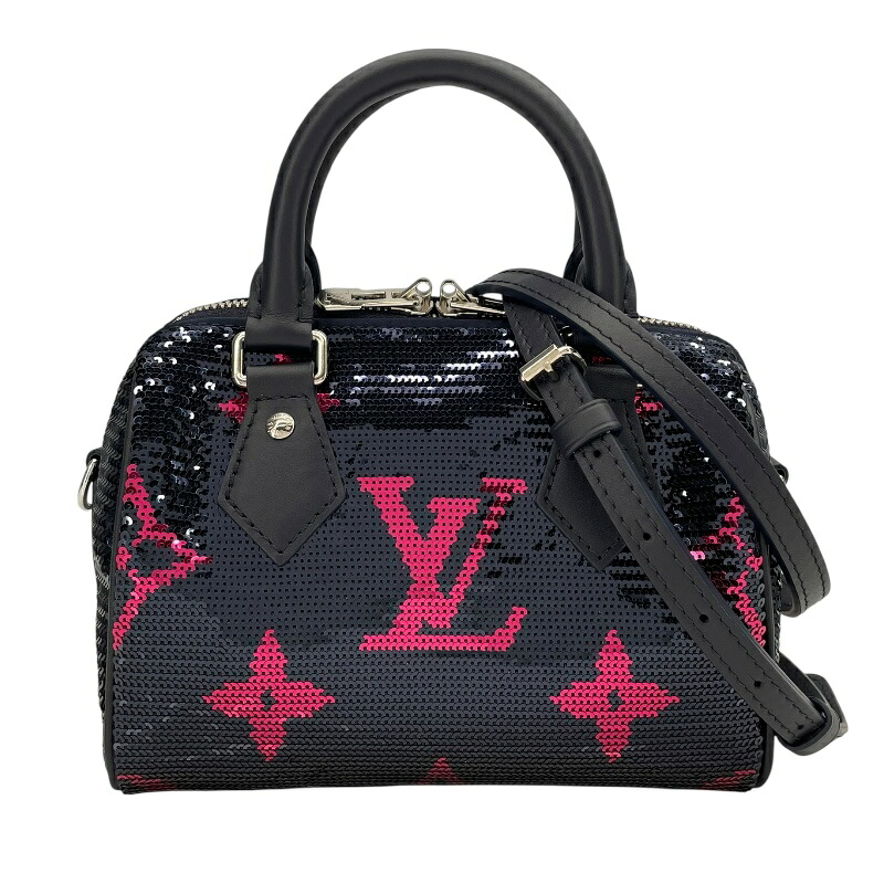 ルイ・ヴィトン LOUIS VUITTON スピーディ・バンドリエール 18 M21994 ネイビー スパンコール レディース ショルダーバッグ【中古】