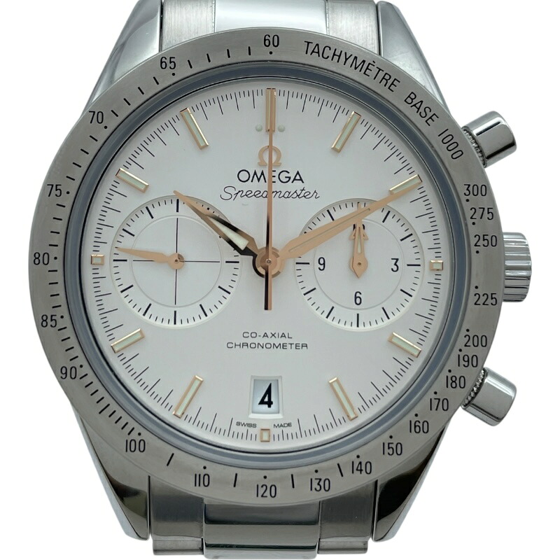オメガ OMEGA スピードマスター57 コーアクシャル クロノグラフ 331.10.42.51.02.002 ホワイト SS 自動巻き メンズ 腕時計【中古】