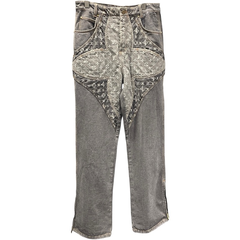 【美品】LOUIS VUITTON　デニム　モノグラム柄　サイズ38 2889900000023577-1.jpg