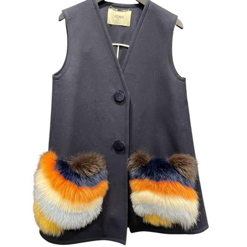 楽天市場】フェンディ FENDI ズッカ柄 ニット ベスト サイズ 40