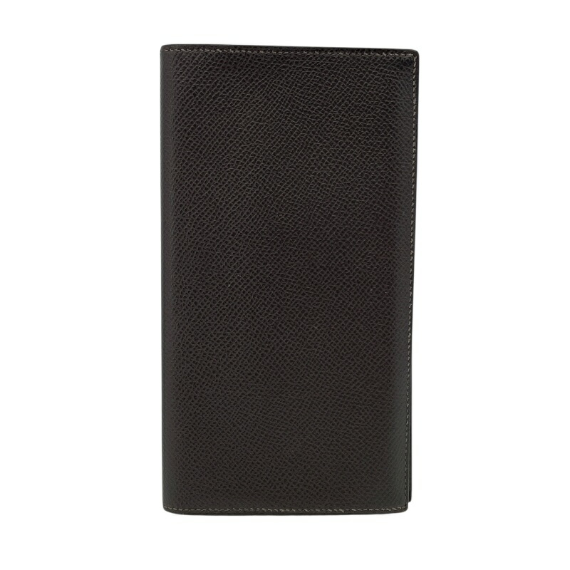 MC2フレミング　黒　ブラック　ノワール　エプソン　D刻印　箱付 エルメス ブランド 長財布 メンズ 二折 エプソン フランス MC2