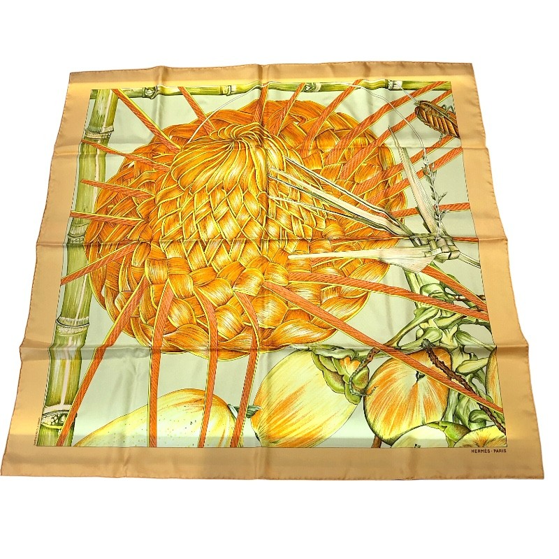 楽天市場】エルメス カレ90 JARDIN CREOLE クレオルの楽園 スカーフ