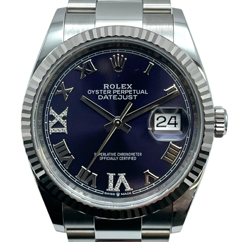 ロレックス ROLEX デイトジャスト 36 オーベルジーヌ 126234 オーベルジーヌ（パープル) WG/SS 自動巻き ユニセックス 腕時計【中古】