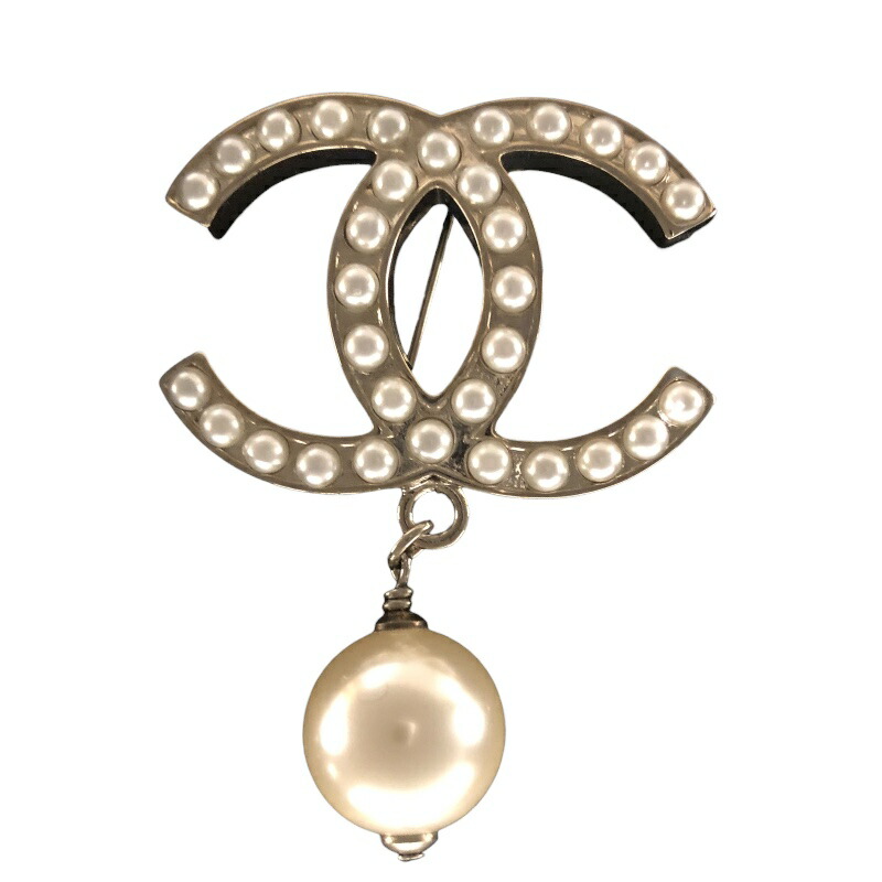 楽天市場】シャネル クローバー モチーフ フェイクパール ブローチ