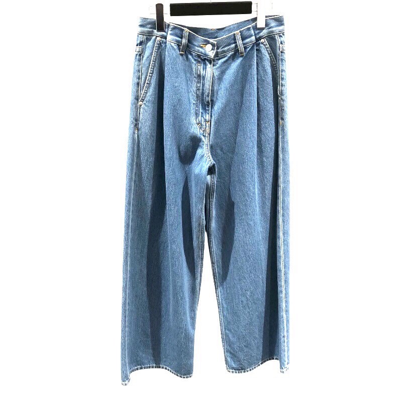 ジバンシィ GIVENCHY ワイドデニムパンツ BW514S5Z1F ブルー コットン レディース デニムパンツ【中古】