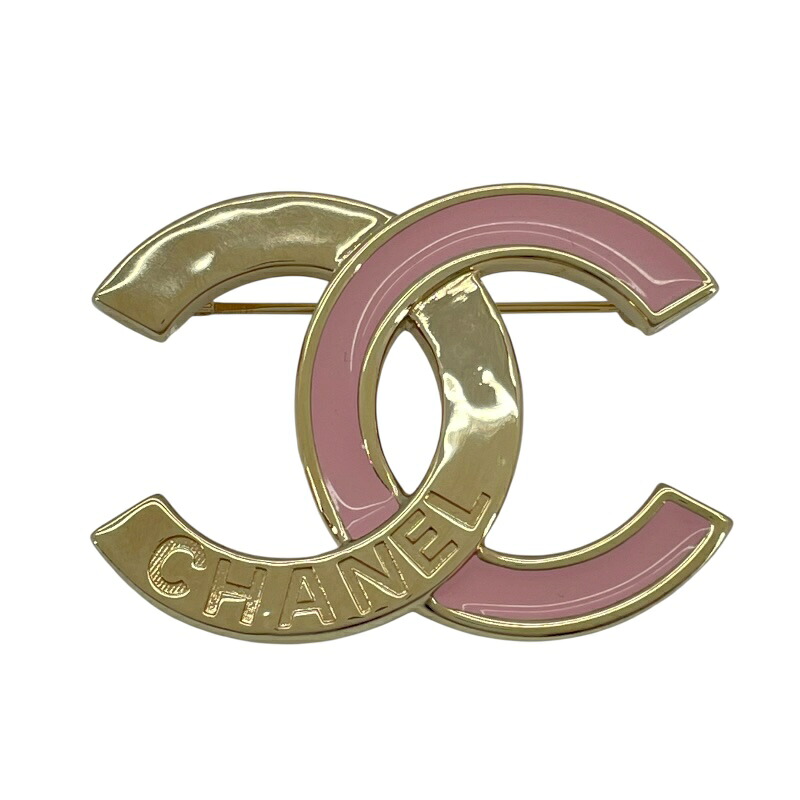シャネル CHANEL ココマークブローチ ゴールド エナメル/メタル アクセサリー【中古】