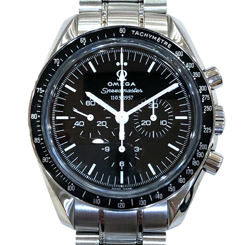 オメガ OMEGA スピードマスタームーンウォッチ プロフェッショナル 311.33.42.50.01.001 ブラック SS 手巻き メンズ 腕時計【中古】