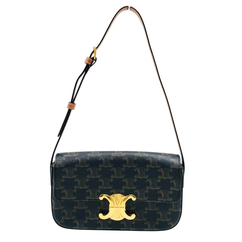 セリーヌ CELINE ショルダーバッグ クロード 194142 タン トリオンフキャンバス レディース ショルダーバッグ【中古】