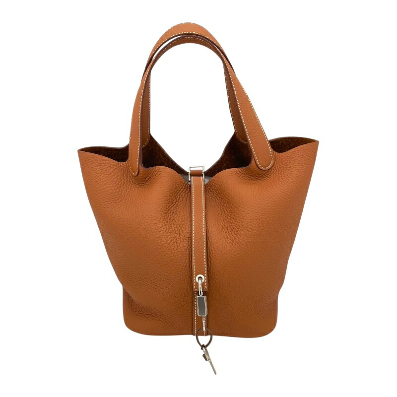 エルメス HERMES ピコタンロックMM K刻 ゴールド SV金具 トリヨンクレマンス レディース ハンドバッグ【中古】
