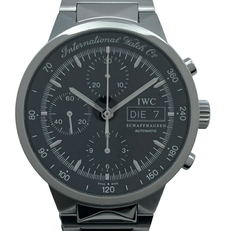 インターナショナルウォッチカンパニー IWC GST クロノグラフ IW370706 ブラック SS メンズ 腕時計【中古】