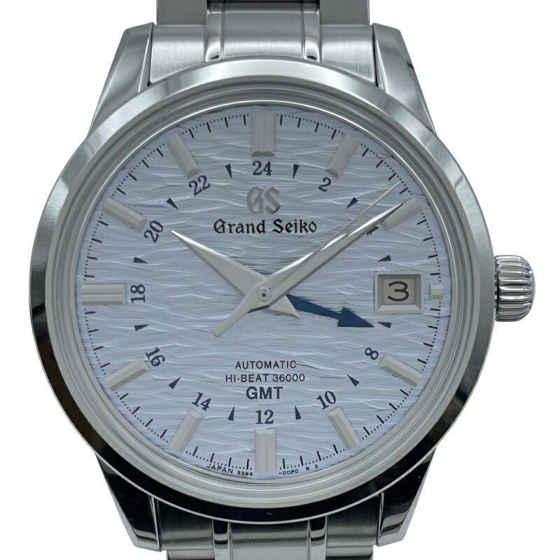 グランドセイコー Grand Seiko エレガンスコレクション メカニカル ハイビート 36000 GMT SBGJ249 ブルー SS 自動巻き メンズ 腕時計【中古】｜OKURA（おお蔵）店 339,300円