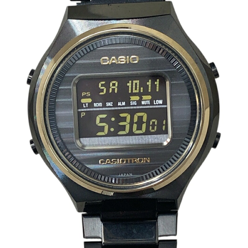 カシオ CASIO カシオトロン カシオウォッチ50周年祝する模範例 TRN-50ZE-1AJR 黒いこと SS メンズ ウォッチ【中古】 腕時計-メンズ腕時計