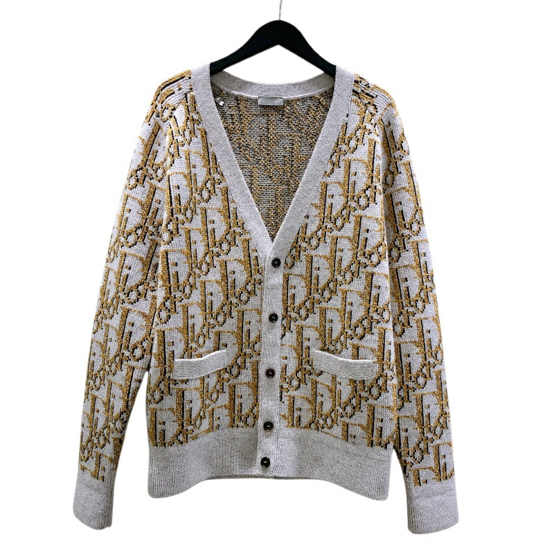 美品 Dior クリスチャンディオール CD 刺繍ロゴ ニット カーディガン ディオール(Dior)ディオール CDダイヤモンド ニット 衣料品