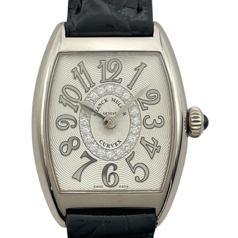 フランク・ミュラー FRANCK MULLER トノウカーベックス インターミディエ レリーフ 2252QZRELCD1R シルバー K18WG レディース 腕時計【中古】｜OKURA（おお蔵）店 231,500円