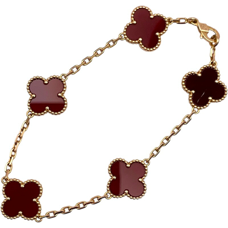 ヴァンクリーフ＆アーペル Van Cleef & Arpels ヴィンテージ アルハンブラ ブレス5P ゴールド Au750 ジュエリー【中古】