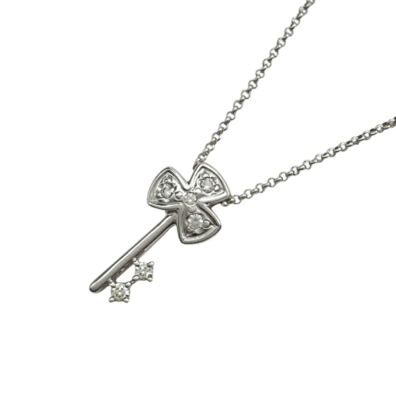 タサキ TASAKI キーネックレス ホワイトゴールド K18WG ジュエリー【中古】