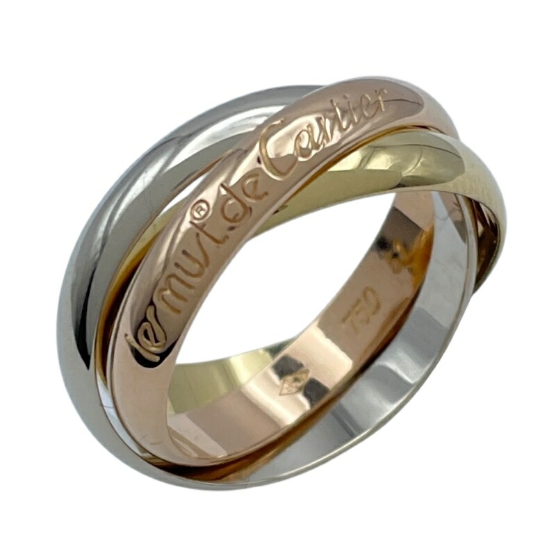 【美品】カルティエ　トリニティ リング　スモール サイズ45 Cartier カルティエ トリニティリング/クラシック#45(日本サイズ