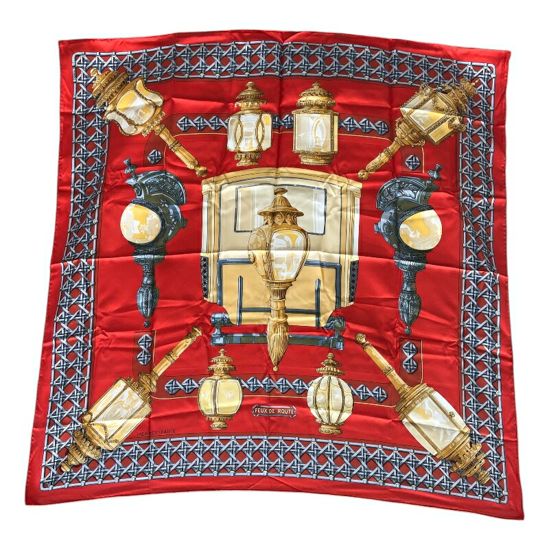 楽天市場】【中古】エルメス カレ 90 絹糸の赴くままに Au FIL de la