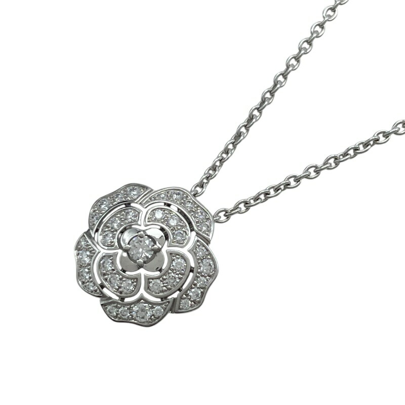 シャネル CHANEL カメリアコレクションネックレス ホワイトゴールド 750 ダイヤモンド ジュエリー【中古】