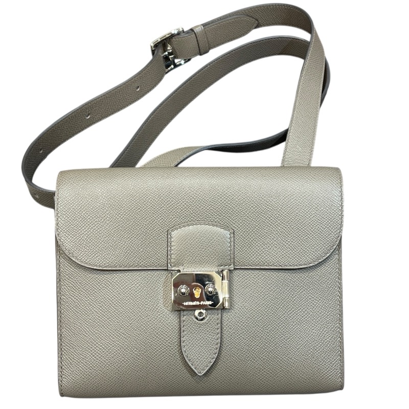 エルメス HERMES サックアデペッシュ21 K刻 グレー SV金具 エプソン レディース ショルダーバッグ【中古】｜OKURA（おお蔵）店