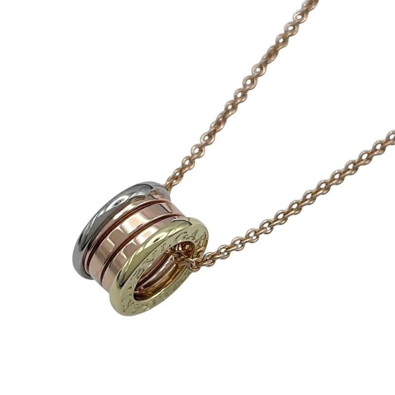 ブルガリ BVLGARI ビーゼロワンパーフェクトミステイクネックレス ゴールドxピンクゴールドxホワイトゴールド Au750 ジュエリー【中古】｜OKURA（おお蔵）店