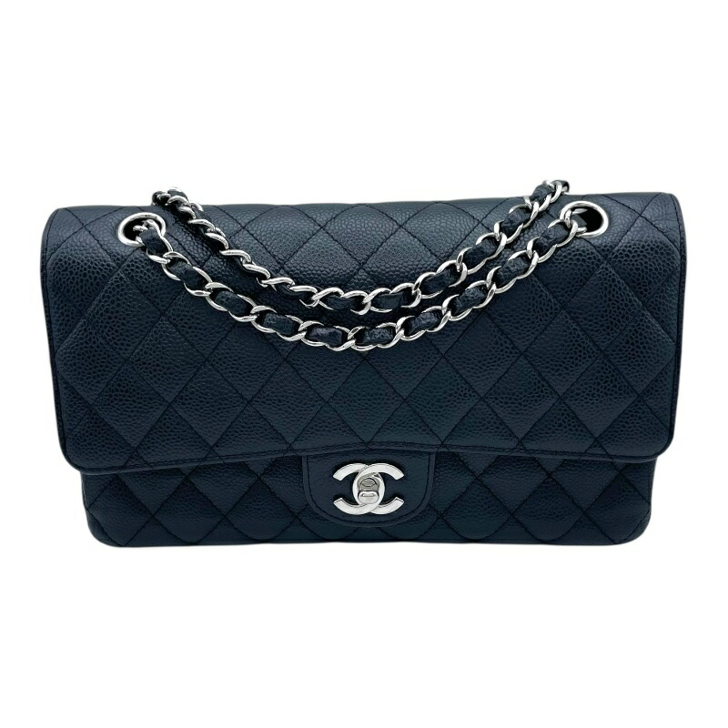 シャネル CHANEL マトラッセ25 A01112 11番台 ブラック SV金具 キャビア レディース ショルダーバッグ【中古】 433,350円