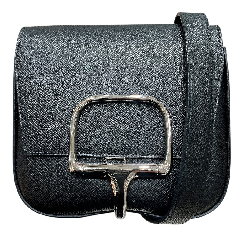 エルメス HERMES デッラカヴァッレリア ミニ U刻印 ブラック シルバー金具 エプソン レディース ショルダーバッグ【中古】