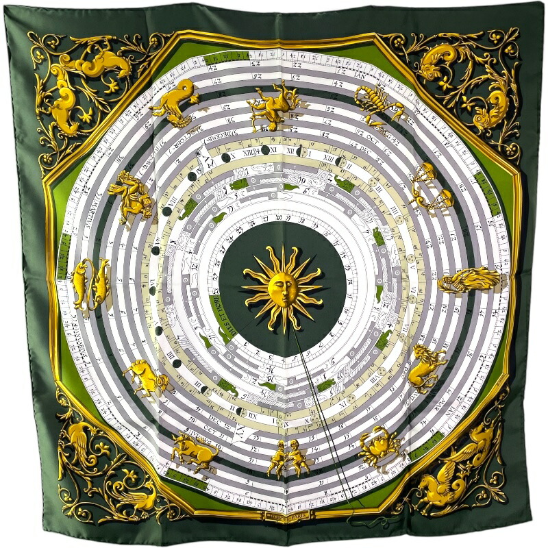 楽天市場】エルメス カレ 90 大判 シルクスカーフ ホロスコープ 太陽