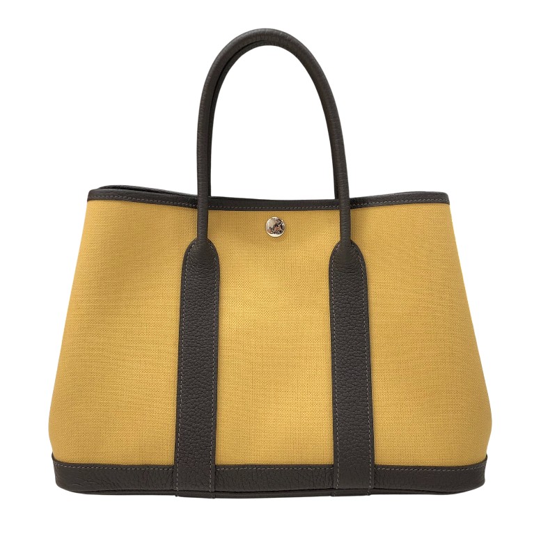 エルメス HERMES ガーデンパーティTPM B刻 ジンジャー・エベンヌ トワル・ネゴンダ レディース ハンドバッグ【中古】