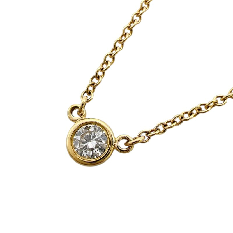ティファニー TIFFANY＆CO バイザヤードネックレス イエローゴールド 750YG ジュエリー【中古】