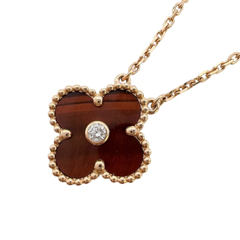 ヴァンクリーフ&アーペル Van Cleef & Arpels ヴィンテージアルハンブラネックレス2017ホリデー ブラウン 750PG ジュエリー【中古】|OKURA(おお蔵)店