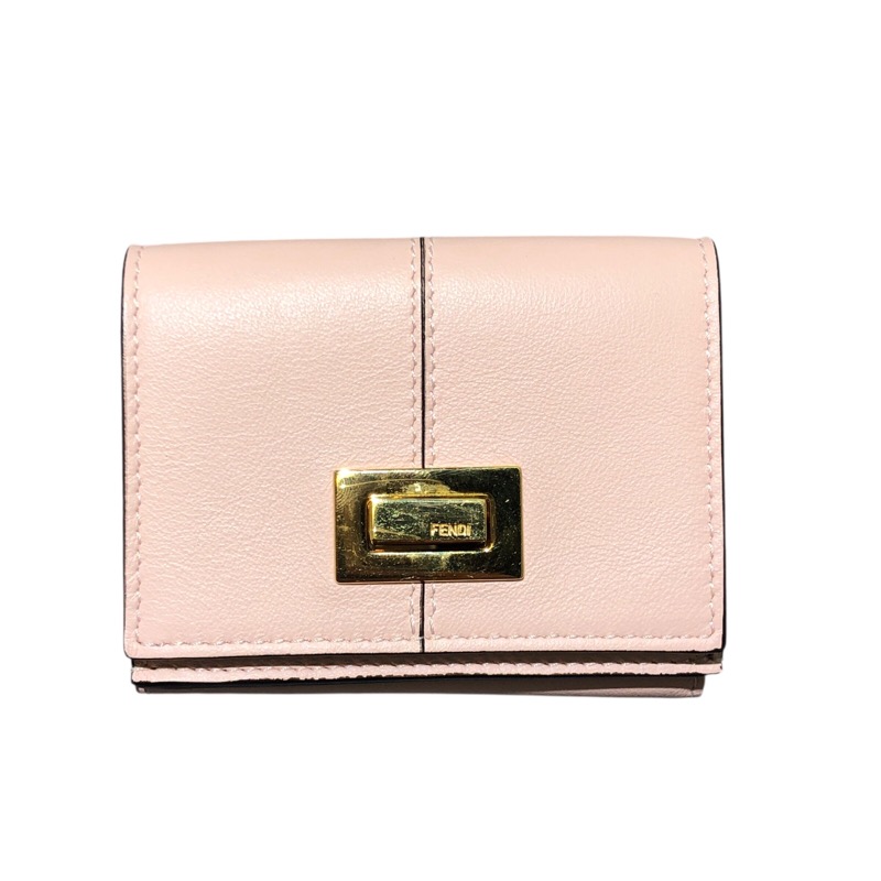【新品】　FENDI 二つ折り　財布 楽天市場】フェンディ FENDI 二つ折り財布 レザー ゴールド レディース
