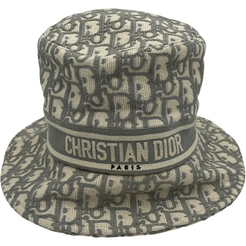 クリスチャン・ディオール Christian Dior オブリーク総柄ボブハット 11D0B923I132 グレー コットン メンズ その他ファッション雑貨【中古】