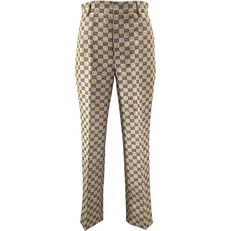 グッチ GUCCI GGキャンバスパンツ 786389 ベージュ 麻 レディース パンツ【中古】