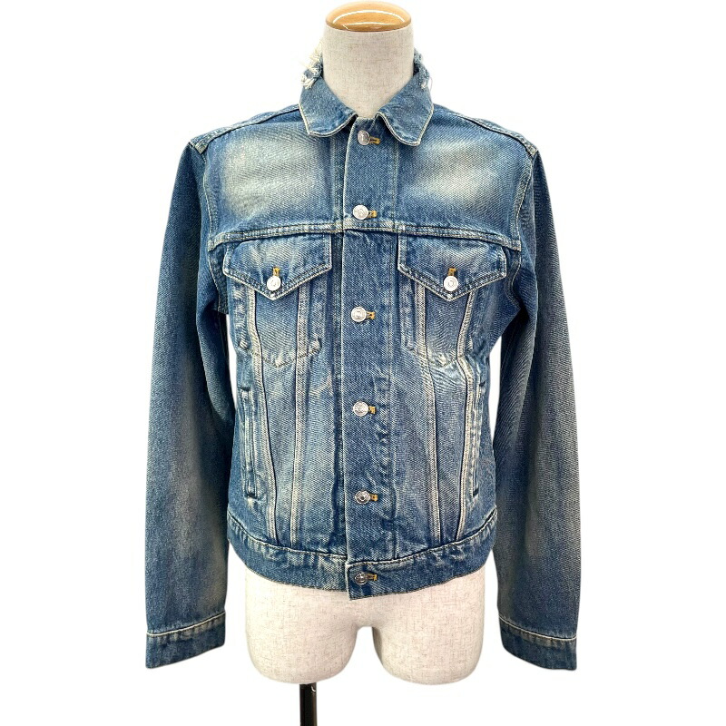 楽天市場】BALENCIAGA バレンシアガ 556852 ブラック デニム ダメージ