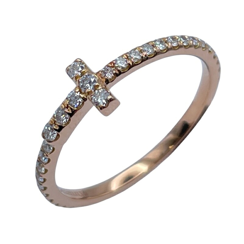 ティファニー TIFFANY＆CO Tワイヤーバンドリング ピンクゴールド Au750 ジュエリー【中古】