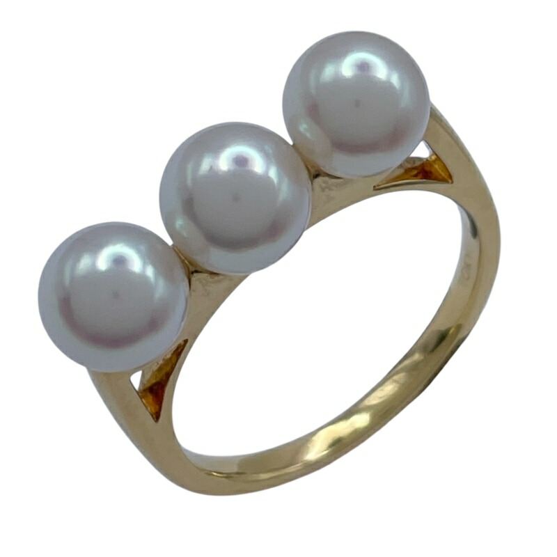 楽天市場】タサキ TASAKI バランス エラ ブラック リング K18YG パール