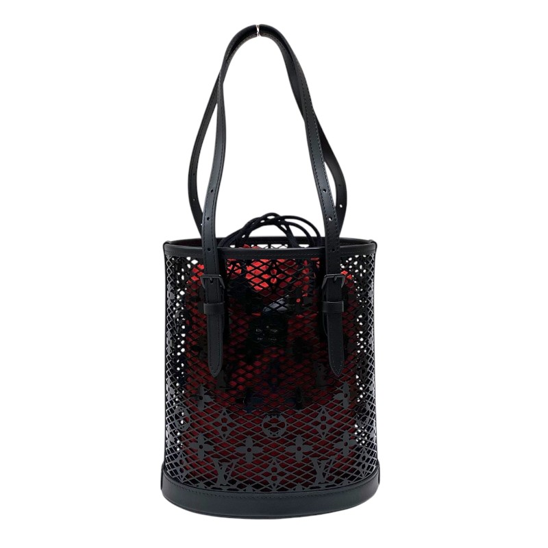 ルイ・ヴィトン LOUIS VUITTON レースバケットPM M20352 ブラック モノグラムレース レディース トートバッグ【中古】