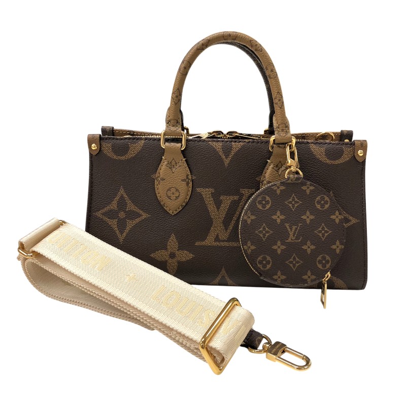 ルイ・ヴィトン LOUIS VUITTON オンザゴーEW M46653 ブラウン モノグラム・ジャイアント・リバース レディース ショルダーバッグ【中古】｜OKURA（おお蔵）店