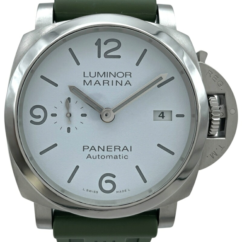 パネライ PANERAI ルミノール マリーナ 1950 3DAYS オートマティック PAM01314 ホワイト SS/ラバーベルト 自動巻き メンズ 腕時計【中古】