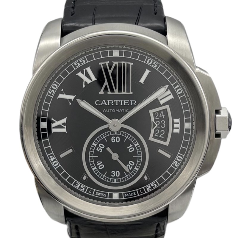 カルティエ Cartier カリブル ドゥカルティエ W7100014 ブラック SS メンズ 腕時計【中古】