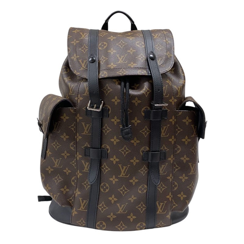 ルイ・ヴィトン LOUIS VUITTON クリストファーMM M43735 ブラウン モノグラム・マカサー メンズ リュック・デイパック【中古】