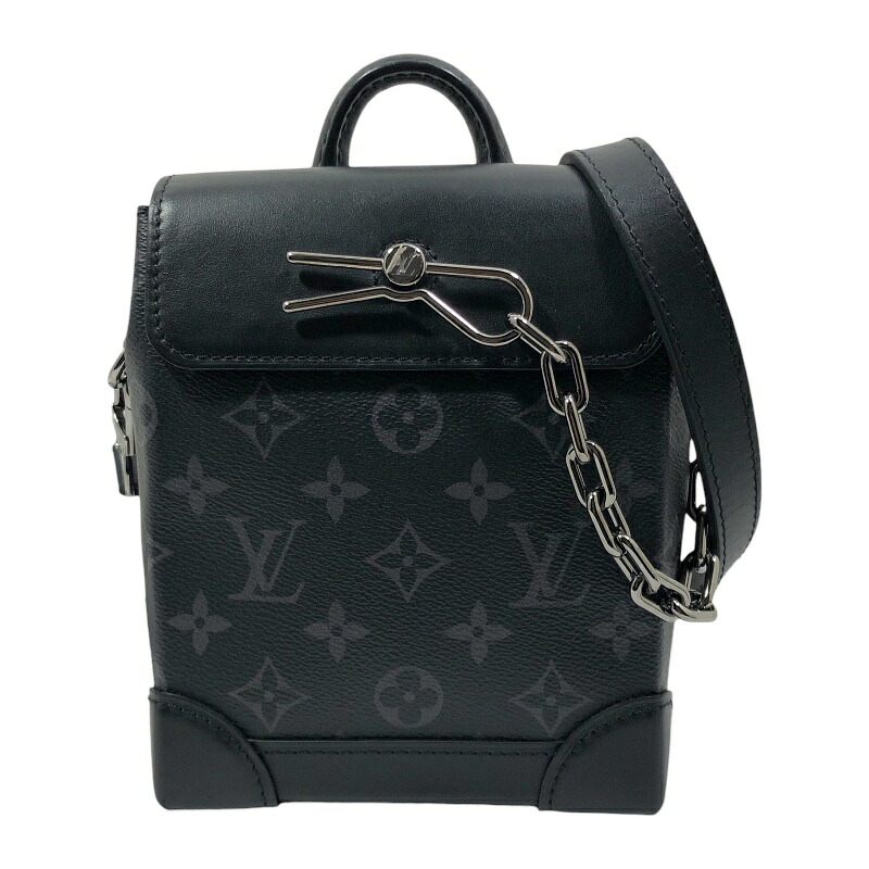 ルイ・ヴィトン LOUIS VUITTON ナノ・スチーマー M82774 ブラック モノグラム・エクリプス メンズ ショルダーバッグ【中古】
