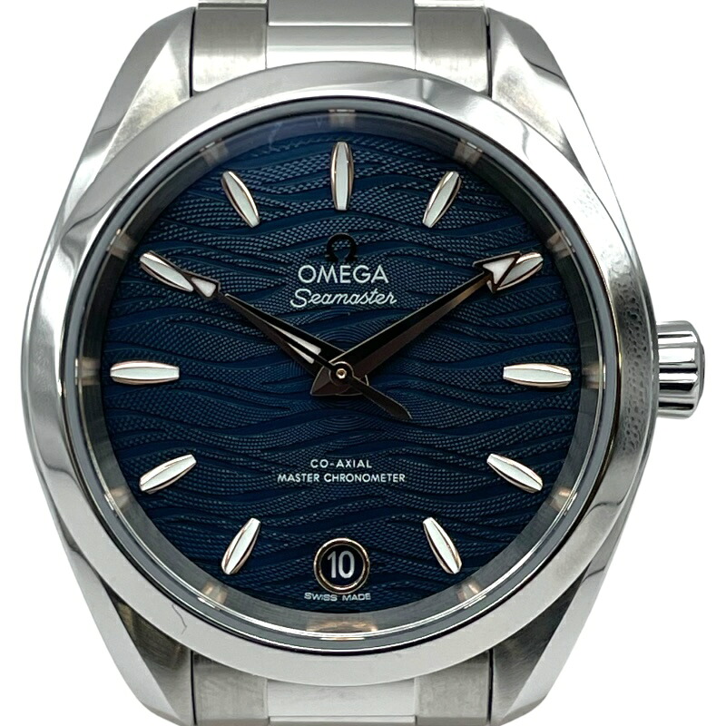 オメガ OMEGA シーマスター アクアテラ 150M マスタークロノメーター 220.10.34.20.03.001 ネイビー SS 自動巻き ユニセックス 腕時計【中古】