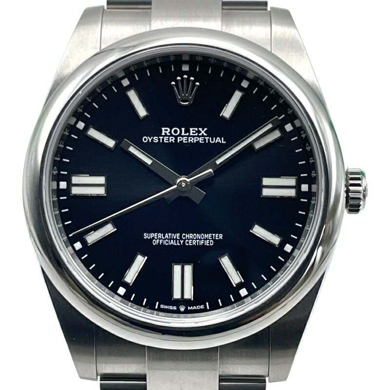 ロレックス ROLEX オイスターパーペチュアル41 124300 ブラック SS 自動巻き メンズ 腕時計【中古】