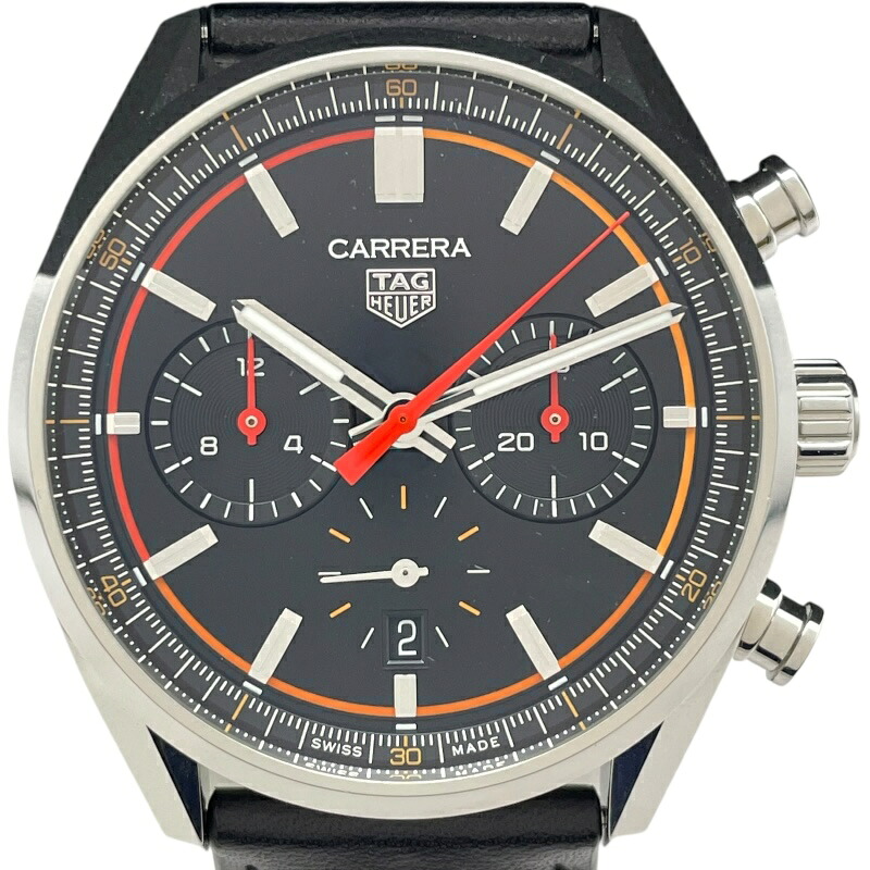 タグ・ホイヤー TAG HEUER カレラ キャリバーホイヤー02 クロノグラフ CBN201C ブラック SS 自動巻き メンズ 腕時計【中古】 229,500円