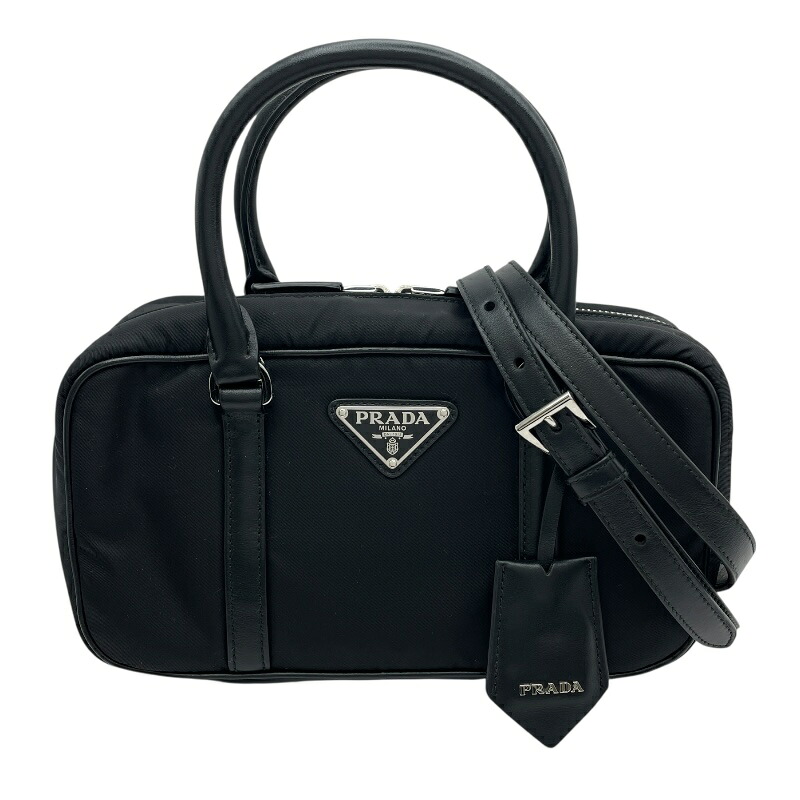 【6/1～ 最大限度30,000円OFF引き換え証！】プラダ PRADA Re-Nylon 2WAY ハンドバック 1BB098 黒いこと ナイロン レディース ハンドバック【中古】