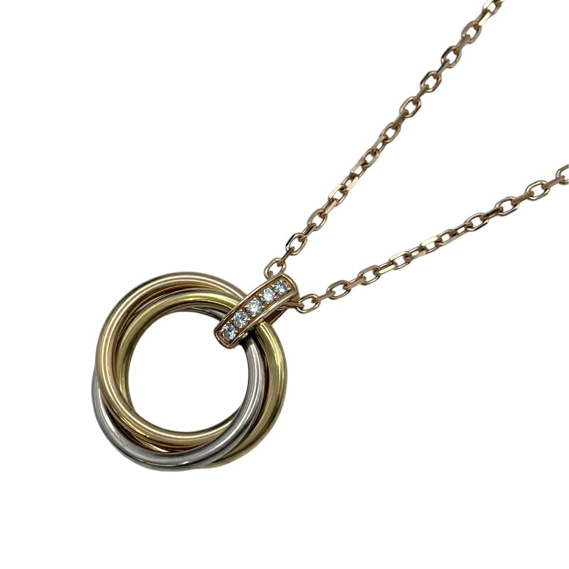 カルティエ Cartier トリニティネックレス ゴールドxピンクゴールドxホワイトゴールド 750 ジュエリー【中古】|OKURA(おお蔵)店
